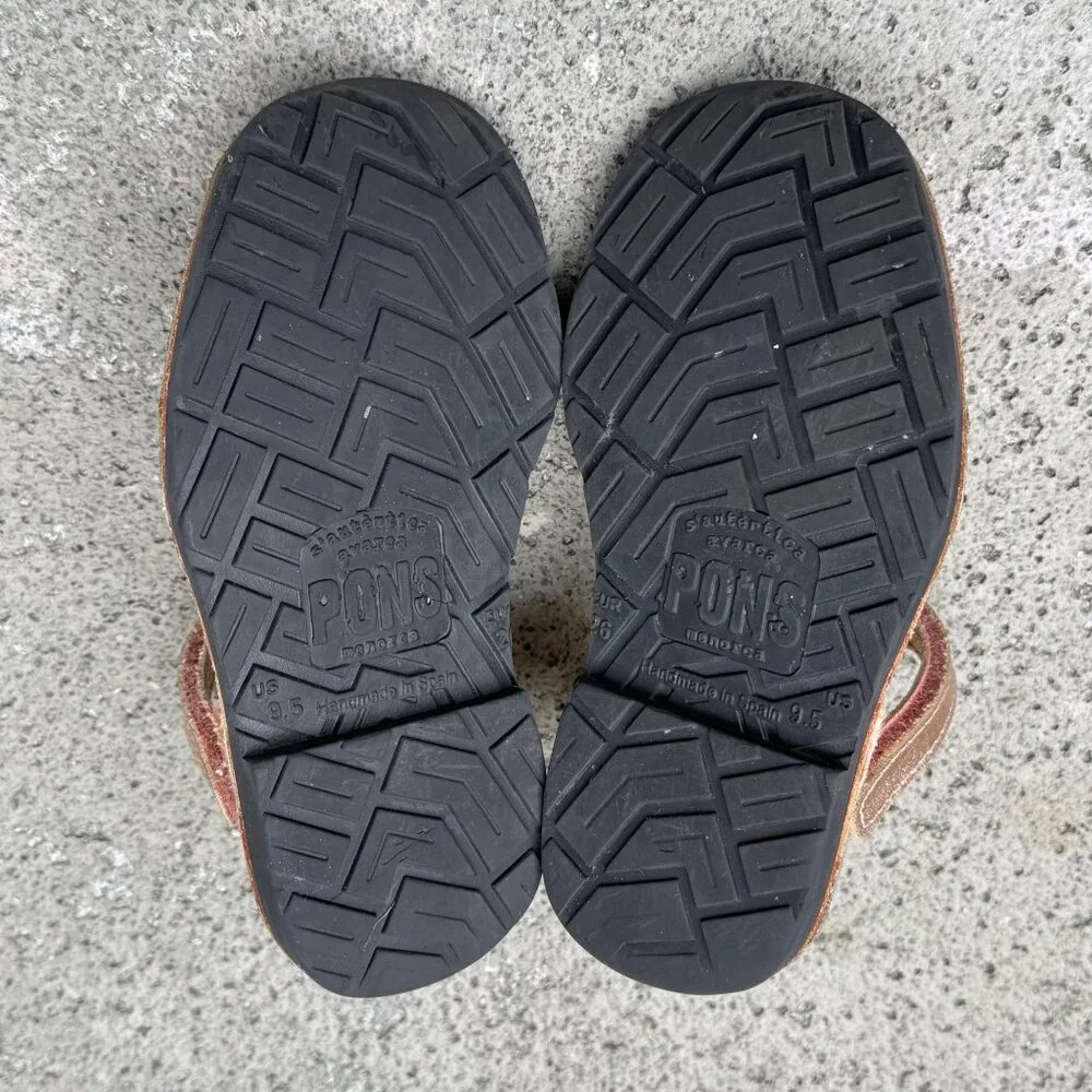 PONS Frailera Style Avarca Shoes Girls 26 EU 9.5 US Metallic Rose Gold Sandals - Picture 8 of 9